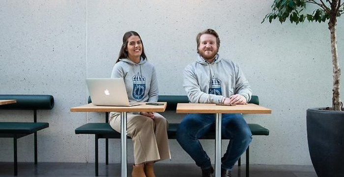 Two student ambassadors.