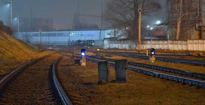 Tåg i Kiev, Ukraina. 