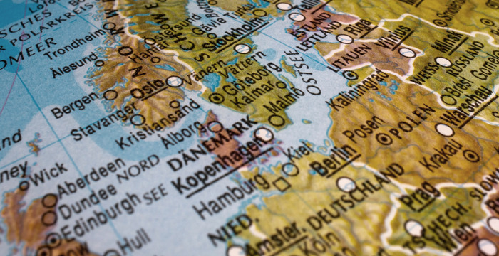 Karta över Östersjön