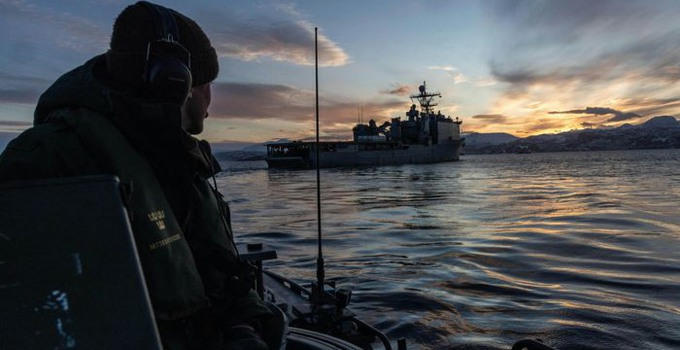 Finnish and Swedish marines practice amphibious operations with other NATO allies in northern Norway.