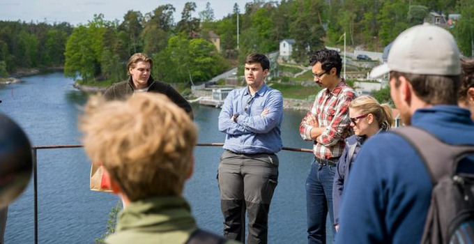 Studenter vid Baggenstäket.