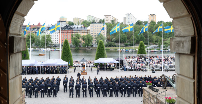 Avslutningsceremoni på Karberg.
