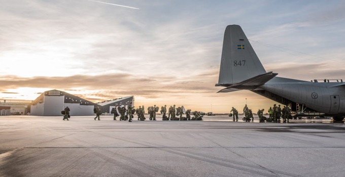 Hangarflygplan på Gotland.