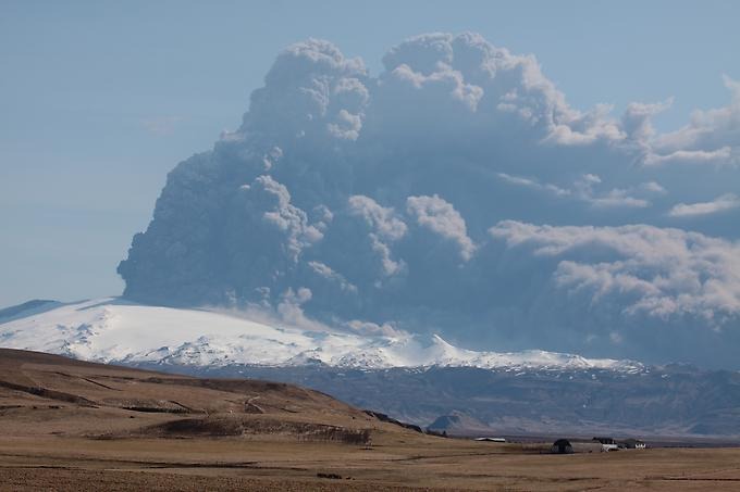 Vulkanutbrott på Island 2010.