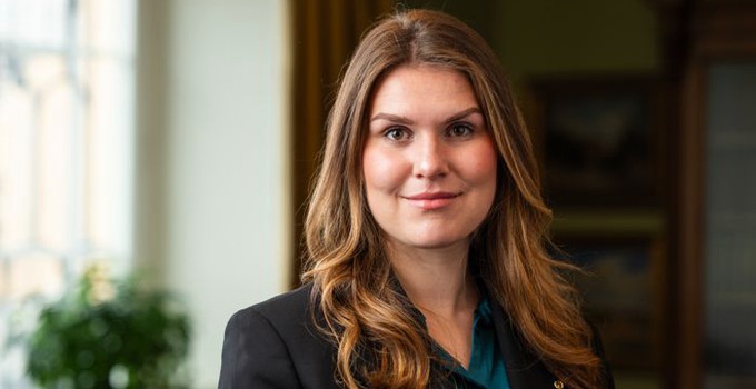 Erica Solberg, studentkårens ordförande 2025/26.